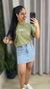 Saia jeans bolso cargo diferente lançamento - comprar online