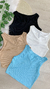 Cropped canelado com detalhe em V - comprar online