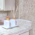 Kit Lavabo Cubo branco com Bandeja