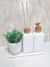 Kit Square White Wood vaso bandeja