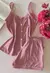 Pijama com Botões Rosa Queimado - comprar online
