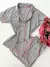 Pijama Americano Cinza/Rosa - comprar online