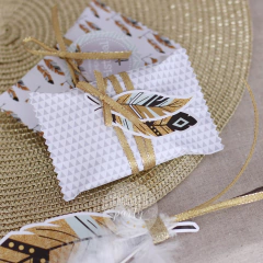 fiesta comunión varón boho tribal rústica plumas