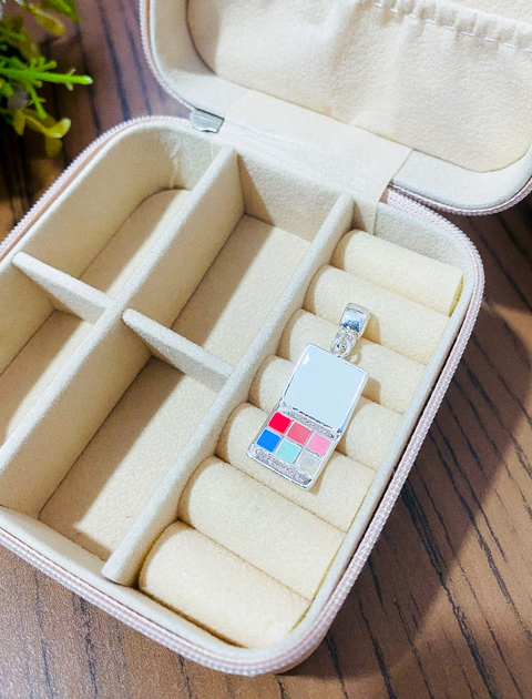 Berloque Maquiagem (Make) Banhado A Prata 925