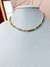 Choker Riviera Gota Colorida Folheado A Ouro 18k