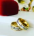 ALN011- 1 Aliança Aço Inoxidável com detalhes Dourado