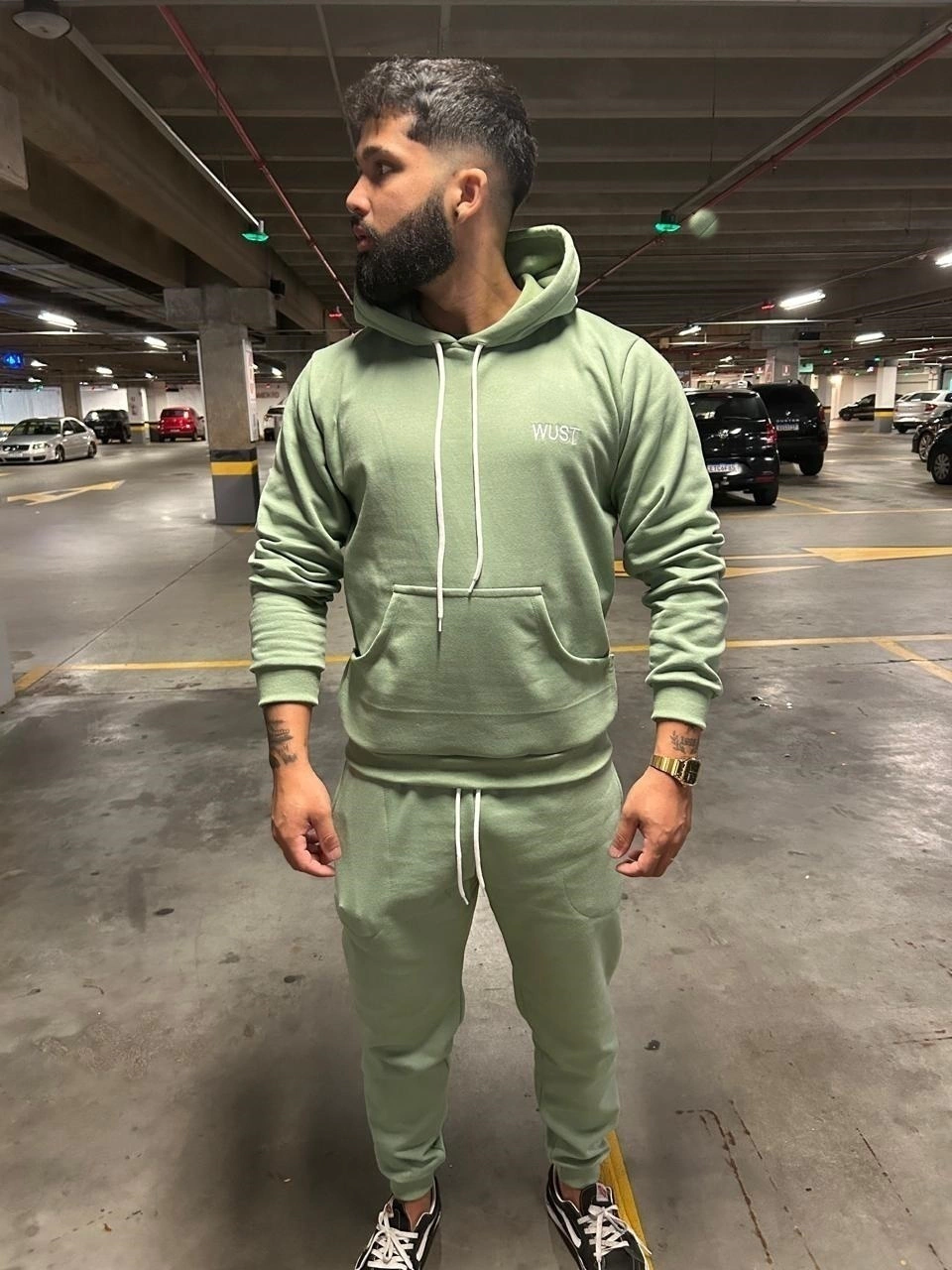 Conjunto moletom masculino verde