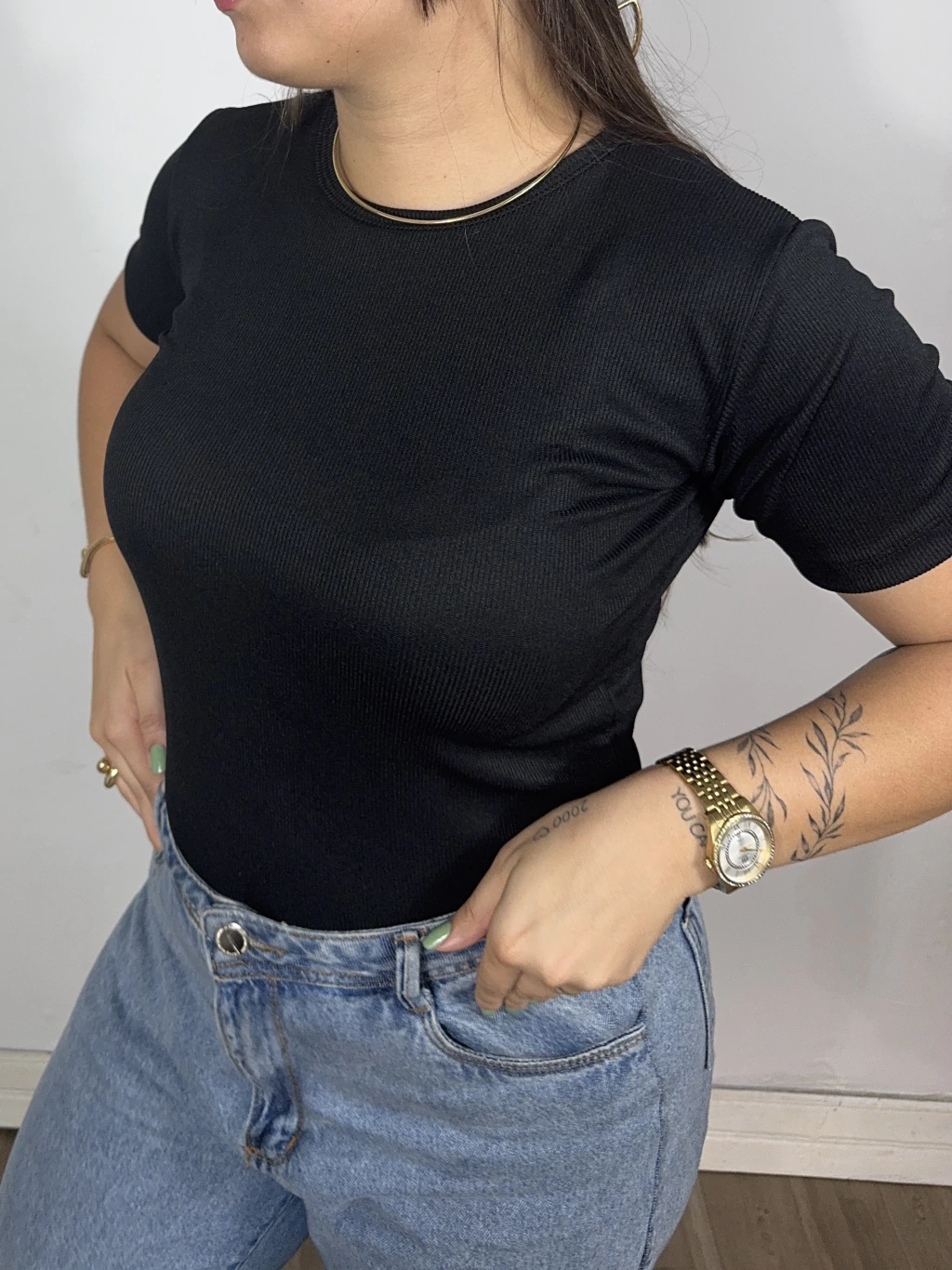 blusinha canelada preta