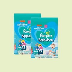 PAMPERS SPLASHERS COMPRANDO 2 UNIDADES.