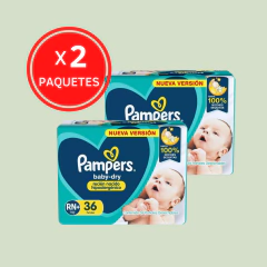 PAMPERS BABY-DRY RN+36 COMPRANDO 2 UNIDADES - comprar online