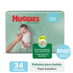 HUGGIES FLEXI COMFORT RNx34, COMPRANDO 2 UNIDADES en internet