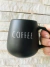 Caneca bojuda preta coffee - Dela Home