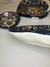 Travessa porcelana floral ondulada mediterrâneo blue - loja online