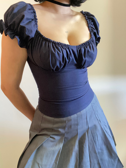 Bustier Annie Azul Marinho