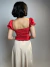 Blusa Bustier Elisa Vermelho - Tulipa Azul