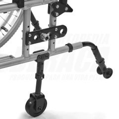 Imagen de Silla De Ruedas de Aluminio PREMIUN Incluye PAR DE RUEDAS TRASERAS AUXILIARES PARA ESPACIOS REDUCIDOS | Importada
