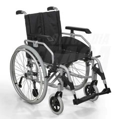 Silla De Ruedas de Aluminio PREMIUN Incluye PAR DE RUEDAS TRASERAS AUXILIARES PARA ESPACIOS REDUCIDOS | Importada