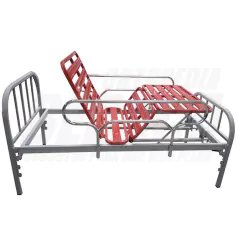 Cama Ortopédica Manual Standard con Cabecera y Piecera Pintada con Barrotes - Incluye Par de Barandas - comprar online