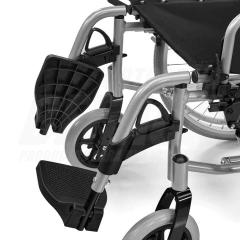 Imagen de Silla De Ruedas de Aluminio PREMIUN Incluye PAR DE RUEDAS TRASERAS AUXILIARES PARA ESPACIOS REDUCIDOS | Importada