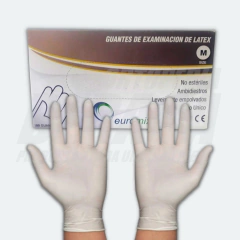 GUANTES DE EXAMINACIÓN DE LÁTEX - Descartables con Polvo - tienda online