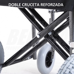 Silla de Ruedas de TRASLADO / PASEO, Ruedas Chicas - SUPER REFORZADA Bariátrica | Usuarios Hasta 180kg. - ORTOPEDIA BERACA