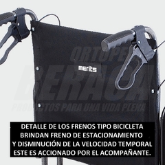 Imagen de Silla de Ruedas de TRASLADO / PASEO, Ruedas Chicas - SUPER REFORZADA Bariátrica | Usuarios Hasta 180kg.