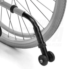 Silla De Ruedas de Aluminio PREMIUN Incluye PAR DE RUEDAS TRASERAS AUXILIARES PARA ESPACIOS REDUCIDOS | Importada - tienda online