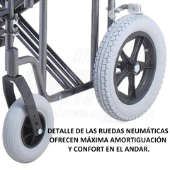 Silla de Ruedas de TRASLADO / PASEO, Ruedas Chicas - SUPER REFORZADA Bariátrica | Usuarios Hasta 180kg. - tienda online