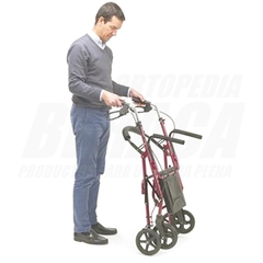 Andador ROLLATOR + SILLA DE RUEDAS - Producto Multifuncional 2 en 1 | Importado