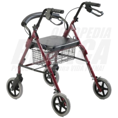 Andador ROLLATOR CLASICO Plegable, con 4 Ruedas, Frenos, Canasto y Asiento | Importado - comprar online