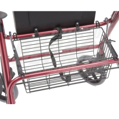 Andador ROLLATOR CLASICO Plegable, con 4 Ruedas, Frenos, Canasto y Asiento | Importado