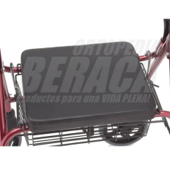 Imagen de Andador ROLLATOR CLASICO Plegable, con 4 Ruedas, Frenos, Canasto y Asiento | Importado