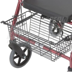 Andador ROLLATOR CLASICO Plegable, con 4 Ruedas, Frenos, Canasto y Asiento | Importado - comprar online