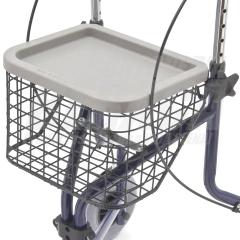 Andador Acero ROLLATOR Plegable 3 RUEDAS con Bolso Canasto Frenos | Importado - ORTOPEDIA BERACA