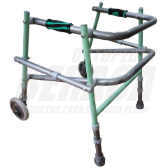 ANDADOR PEDIÁTRICO POSTERIOR PLEGABLE CON RUEDAS - Tamaño CHICO | Nacional - tienda online