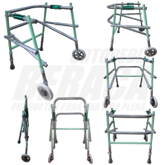 ANDADOR PEDIÁTRICO POSTERIOR PLEGABLE CON RUEDAS - Tamaño CHICO | Nacional - ORTOPEDIA BERACA