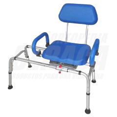 BANCO DE TRANSFERENCIA AUTO-DESLIZABLE CON ASIENTO GIRATORIO Y ACOLCHADO para Bañera y Ducha | Importado