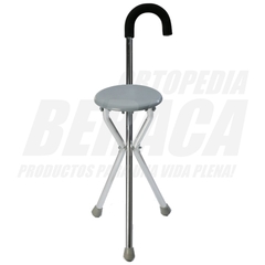 Bastón con ASIENTO y MANGO CURVO de Aluminio | Importado - comprar online