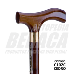 Bastón de MADERA con MANGO EN T en Madera - Fina Terminación | Importado - comprar online