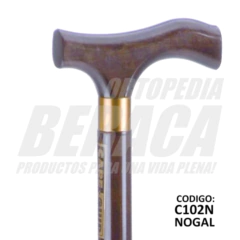 Imagen de Bastón de MADERA con MANGO EN T en Madera - Fina Terminación | Importado