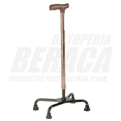 BASTON CUADRUPLE DE ALUMINIO MANGO EN T - BASE GRANDE | Importado - comprar online
