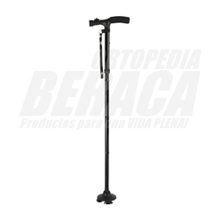 Bastón PLEGABLE de Aluminio con LINTERNA y Base De 4 Puntos | Importado - tienda online