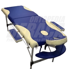 Imagen de CAMILLA VALIJA PLEGABLE de Aluminio para Masajes, Fenestrada, Apoya Cabeza, Apoyabrazos, Desmontable | Importada