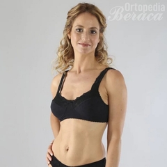 Sostén SOPHIA con Ballenas y Puntillas con Refuerzo de Espuma en Hombros (Art. CB) Corpiño Post Mastectomía con Bolsillos Internos - ORTOPEDIA BERACA