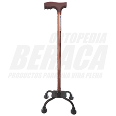 BASTON CUADRUPLE DE ALUMINIO MANGO EN T - BASE CHICA | Importado - comprar online