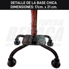 BASTON CUADRUPLE DE ALUMINIO MANGO EN T - BASE CHICA | Importado en internet