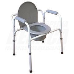 INODORO PORTATIL + ELEVADOR DE INODORO REFORZADA CON RESPALDO Silla Sanitaria | Producto 2 en 1 - Importado