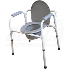 Imagen de INODORO PORTATIL + ELEVADOR DE INODORO REFORZADA CON RESPALDO Silla Sanitaria | Producto 2 en 1 - Importado