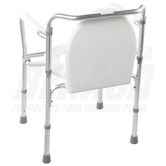 ELEVADOR DE INODORO PLEGABLE + INODORO PORTATIL en Acero Cromado | Importado - ORTOPEDIA BERACA