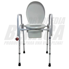 Inodoro Portátil + Elevador de Inodoro - IDEAL USUARIOS DE SILLAS DE RUEDAS - Único REFORZADO CON APOYABRAZOS EXTRAÍBLES con TABLA SOFT | Nacional - ORTOPEDIA BERACA